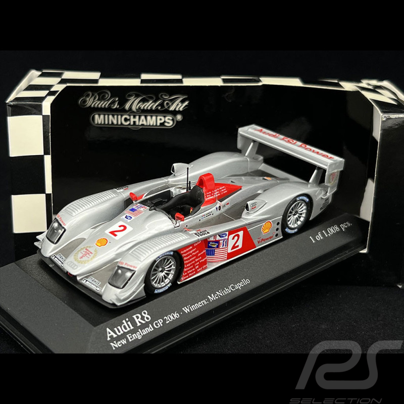 Audi R8 n° 2 Winner New England GP 2006 1/43 Minichamps 400061302