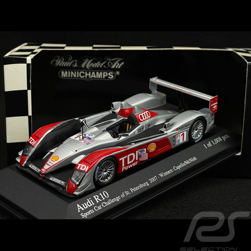 Audi R10 n° 1 Sieger ALMS St Petersburg 2007 1/43 Minichamps 400071691