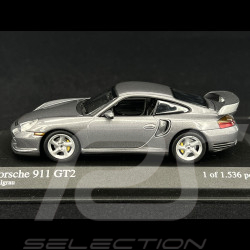 Porsche 911 GT2 Type 996 2001 Gris Kerguelen métallisé 1/43 Minichamps 430060122