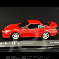 Porsche 911 GT2 Typ 996 2001 Indischrot 1/43 Minichamps 430060120