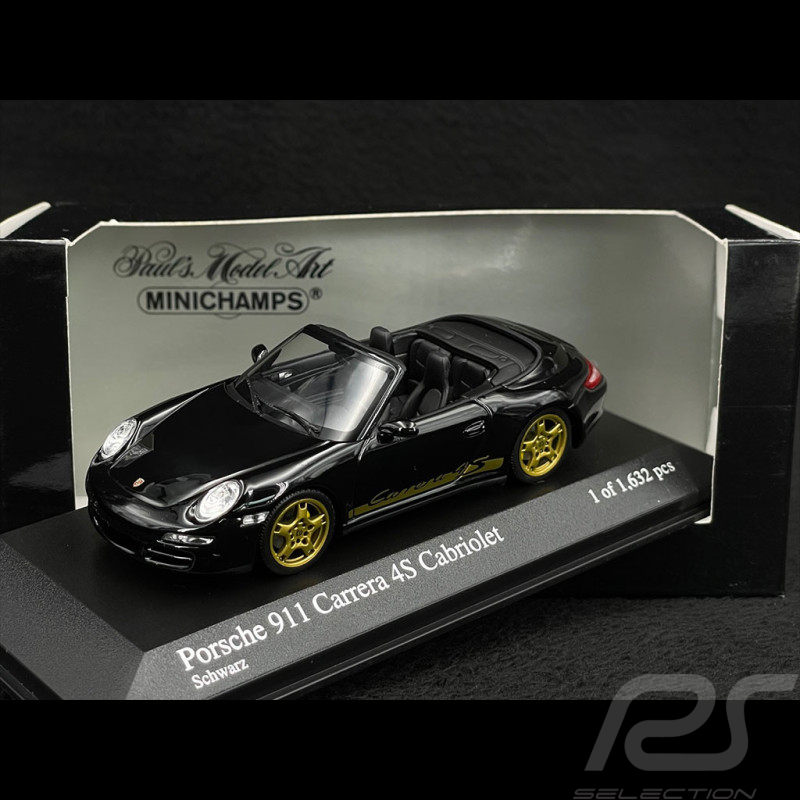 Porsche 911 Carrera 4S Cabriolet Type 997 2006 Noir 1/43 Minichamps 400065331