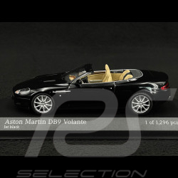 Aston Martin DB9 Volante Cabriolet 2009 Noir Jet Jet Black 1/43 Minichamps 400137330