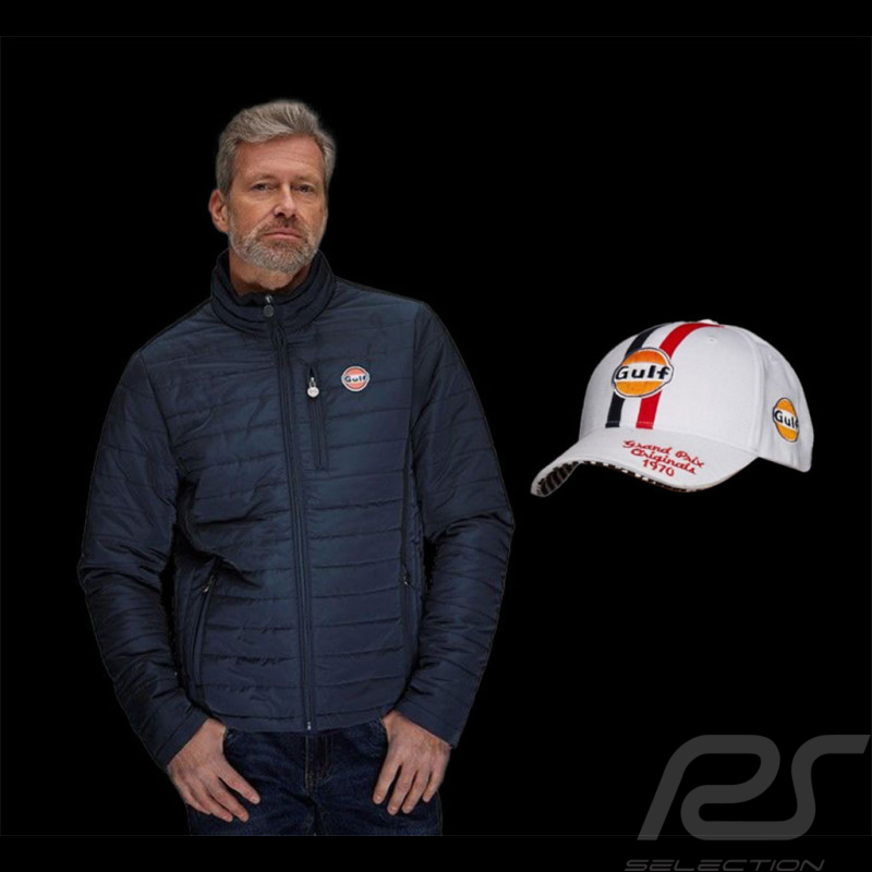 Duo Gulf Jacket Performance + Gulf Cap Vintage Grand Prix 1970