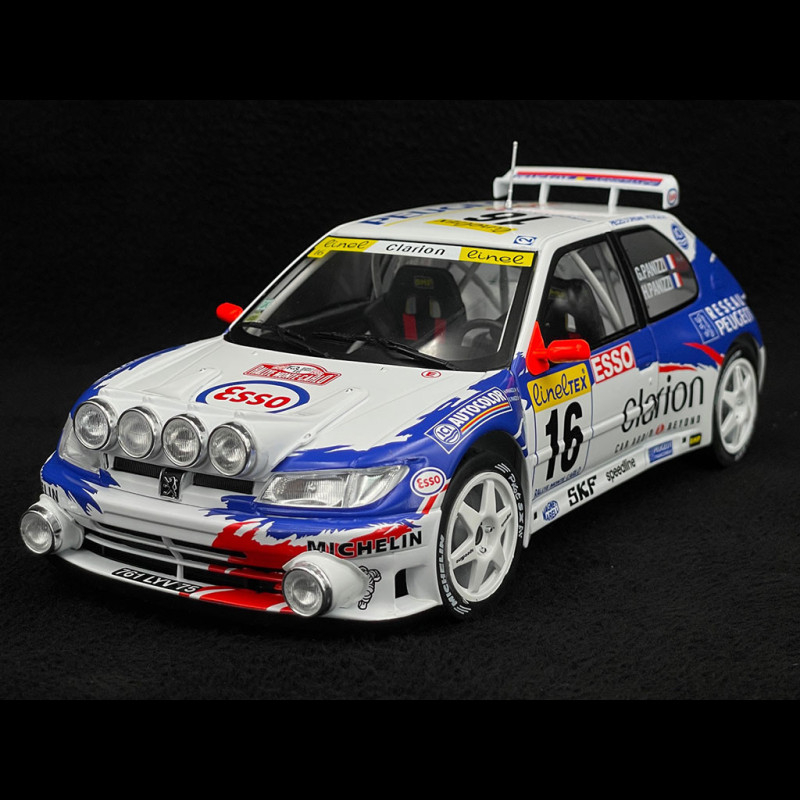 1/18 Solido 2017 Peugeot 306 Maxi White #1 S.Loeb, D.Elena Rally Du Var