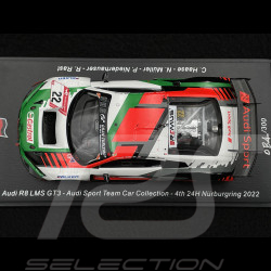 Audi R8 LMS GT3 n° 22 4. 24h Nürburgring 2022 1/43 Spark SG842