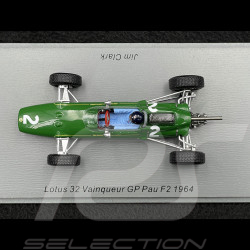 Jim Clark Lotus 32 n° 2 Vainqueur GP Pau 1964 F2 1/43 Spark SF286