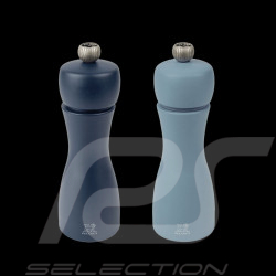 Duo of Peugeot Pepper and Salt mills Wood - Tahiti Air Night Blue / Azure Blue