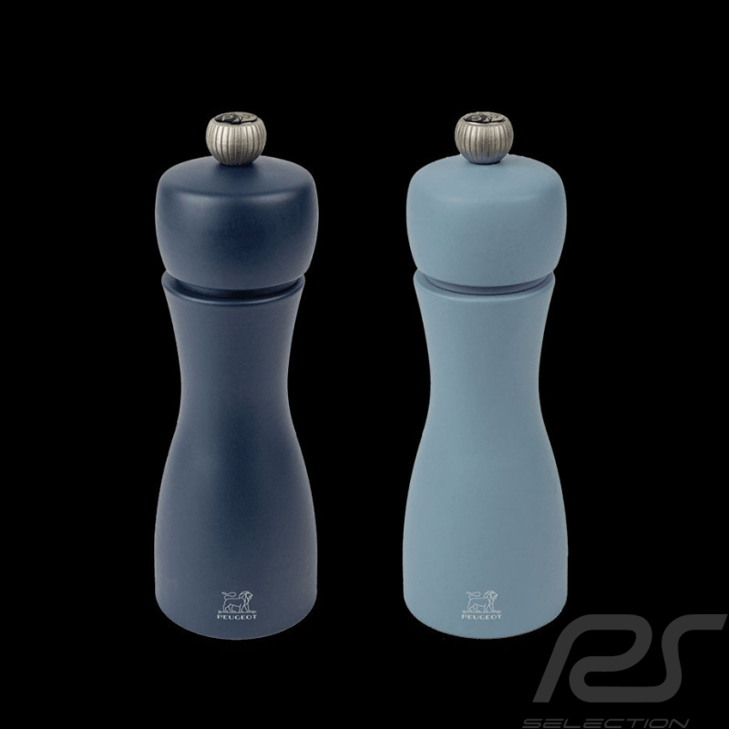 Duo von Peugeot Pfeffer- und Salzmühlen aus Holz - Tahiti Air Nachtblau / Azurblau