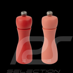 Duo of Peugeot Pepper and Salt mills Wood - Tahiti Feu Brick Red / Flame Red