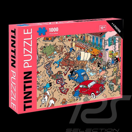 Puzzle Tintin Accident sur la place - L’Affaire Tournesol 1000 pièces 67 x 48 cm 81554