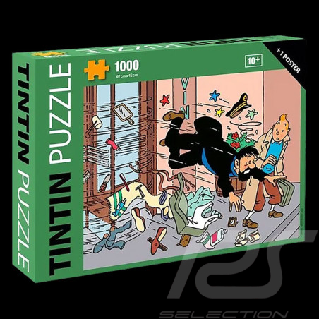 Puzzle Tintin Chute porte tambour - L’Affaire Tournesol 1000 pièces 67 x 48 cm 81555