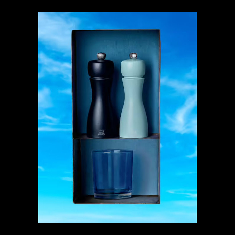 Filteilect Pfeffermühlenhalter Aus Akazienholz - Doppelloch Tablett Für Gewürze