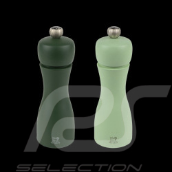 Duo of Peugeot Pepper and Salt mills Wood - Tahiti Eau Moss Green / Mint Green