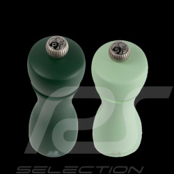 Duo of Peugeot Pepper and Salt mills Wood - Tahiti Eau Moss Green / Mint Green