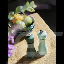 Duo of Peugeot Pepper and Salt mills Wood - Tahiti Eau Moss Green / Mint Green