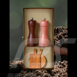 Duo de moulins à Poivre et à Sel Peugeot en bois - Tahiti Terre Brun Cacao / Brun Noisette