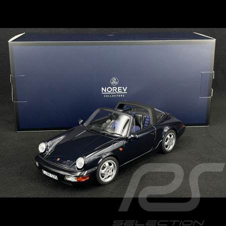 Porsche 911 Carrera 4 Targa Type 964 1991 Metallic Dark Blue 1/18 Norev 187340