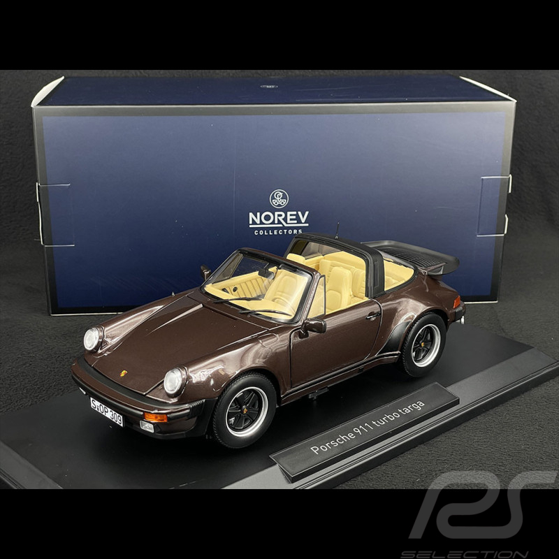 Porsche 911 Turbo Targa Type 930 1987 Metallic Dunkelbraun 1/18 Norev 187665