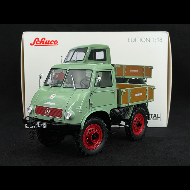 Schuco 450527600 - Modellino Auto Unimog 401 Deutsche Bundespost, Colore Giallo, Scala Piccolo, Pressofusione Di Zinco, Edizione Da Collezione