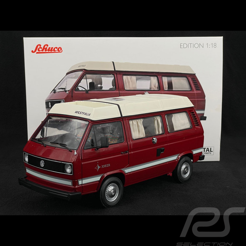 Volkswagen Transporter Combi T3a Camper Joker 1982 Rouge 1/18 Schuco 450038900