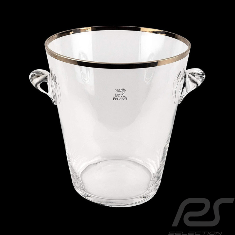 Champagnerkühler aus Glas Platinum Finish Peugeot 22 cm