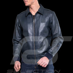 Leather jacket Jacky Ickx x 24h Le Mans Collection Navy blue 26974-1000 - men