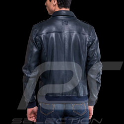 Leather jacket Jacky Ickx x 24h Le Mans Collection Navy blue 26974-1000 - men