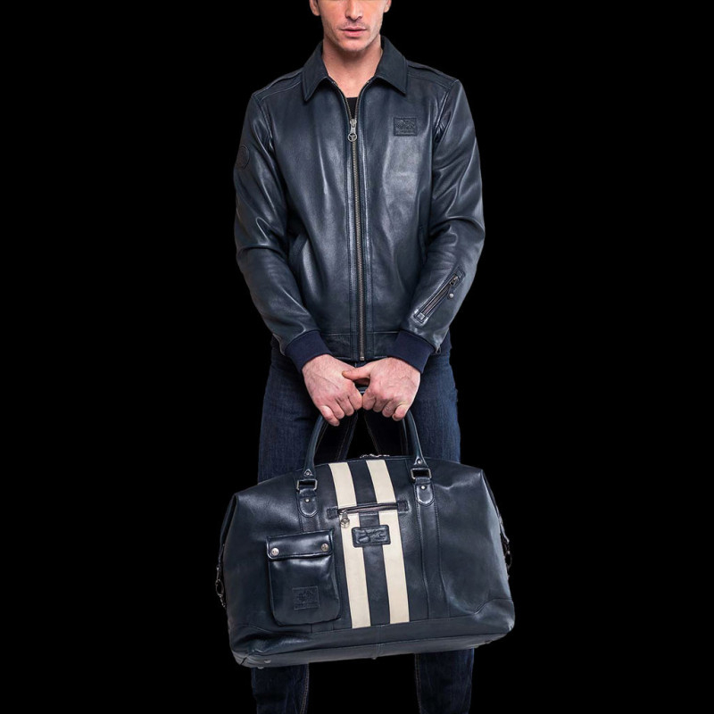 Jacky Ickx x 24h Le Mans Leather jacket Navy blue 26974-1000 - men