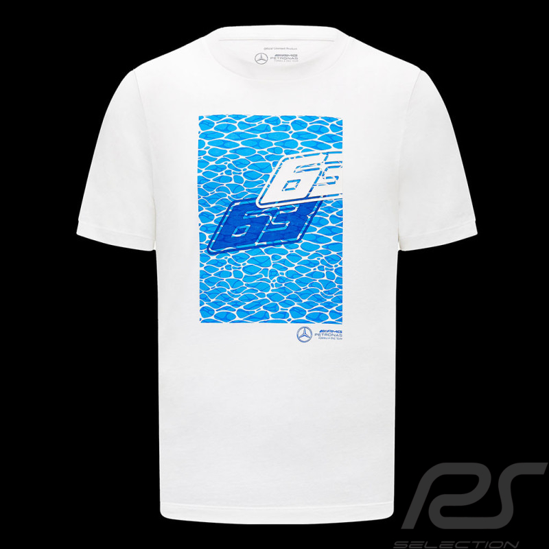 Mercedes T-Shirt AMG F1 George Russell N°63 GP Miami Weiß / Blau 701223501-001
