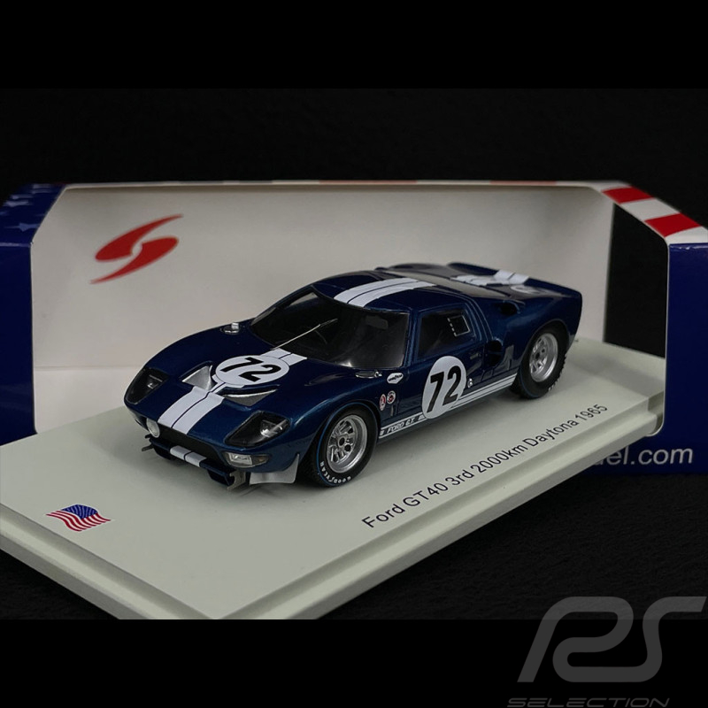 Ford GT40 n° 72 3rd 2000 km Daytona 1965 1/43 Spark US249
