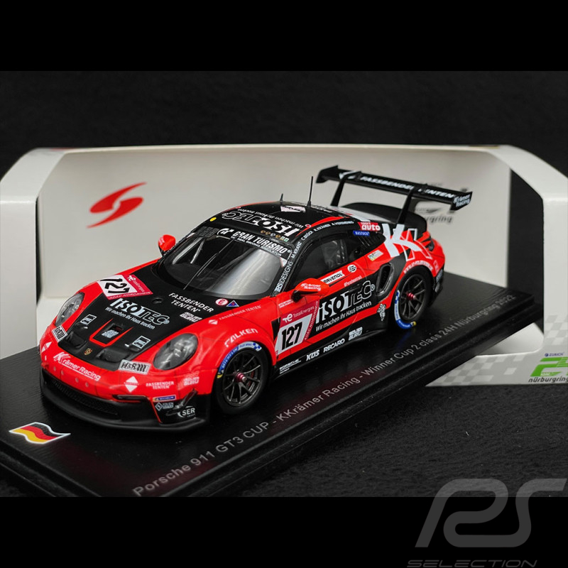 Porsche 911 GT3 Cup Type 992 n° 127 24h Nürburgring 2022 1/43 Spark SG850