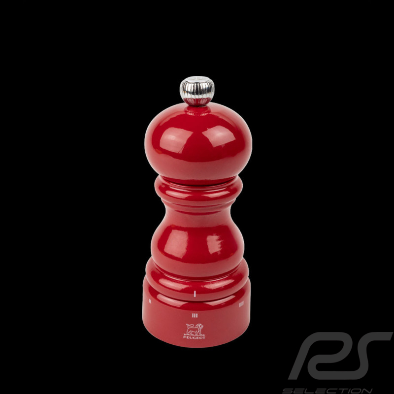 Moulin à Sel Paris 12cm en Bois Laqué Rouge Passion Peugeot