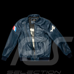 Veste cuir Alpine Collection Bleu marine 27024-0012 - homme