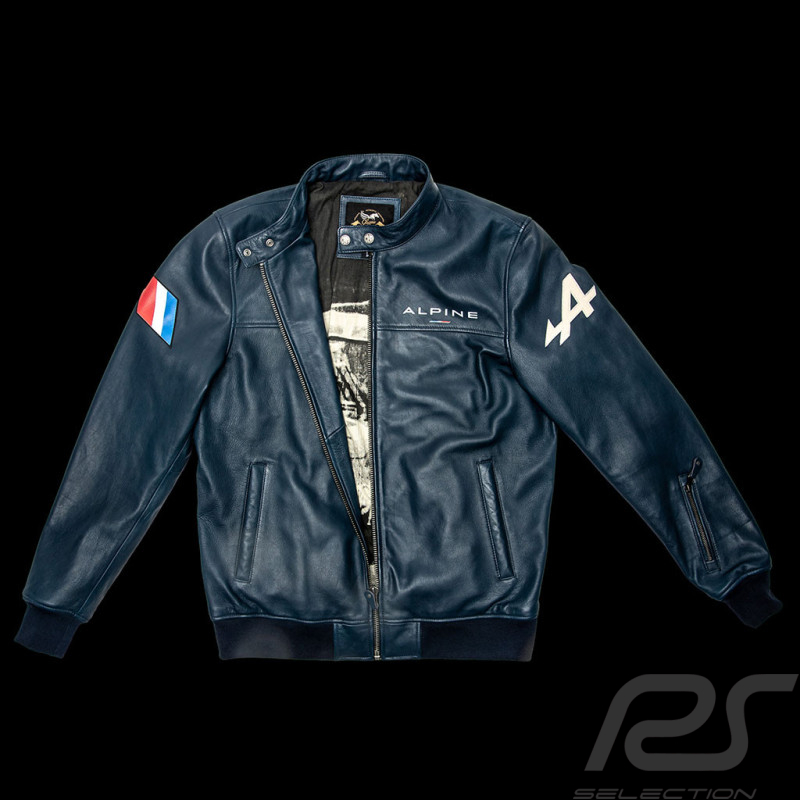 Leather jacket Alpine Collection Navy blue 27024-0012 - men