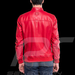 Leather jacket Alpine Collection Racing Red 27024-0282 - men