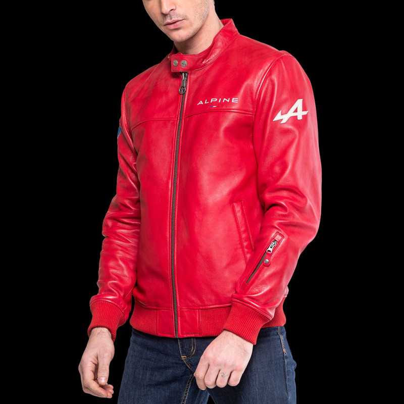 Leather jacket Alpine Collection Racing Red 27024-0282 men