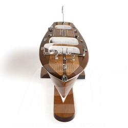 Triple Cockpit Boot Modell inspiriert von „Chris Crafts“ 64 cm 1/12 Holz
