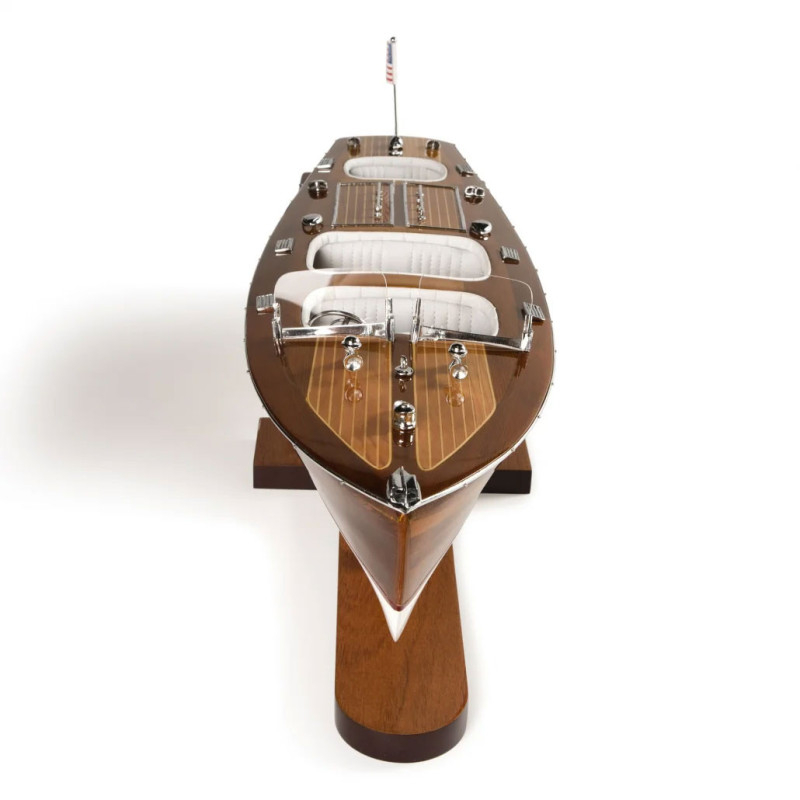 Triple Cockpit Boot Modell inspiriert von „Chris Craft“ 64 cm 1/12 Holz
