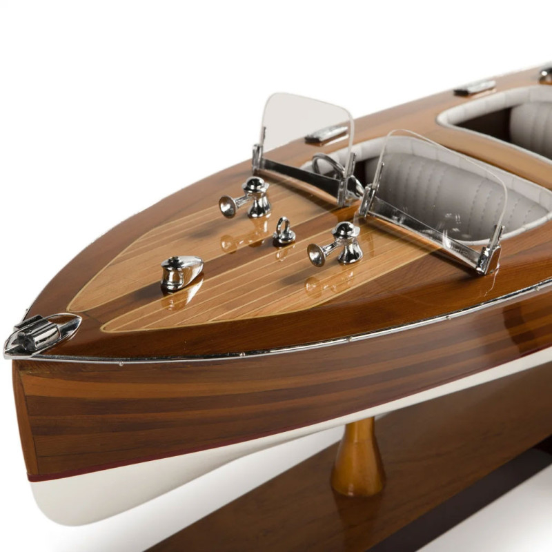 Triple Cockpit Boot Modell inspiriert von „Chris Craft“ 64 cm 1/12 Holz