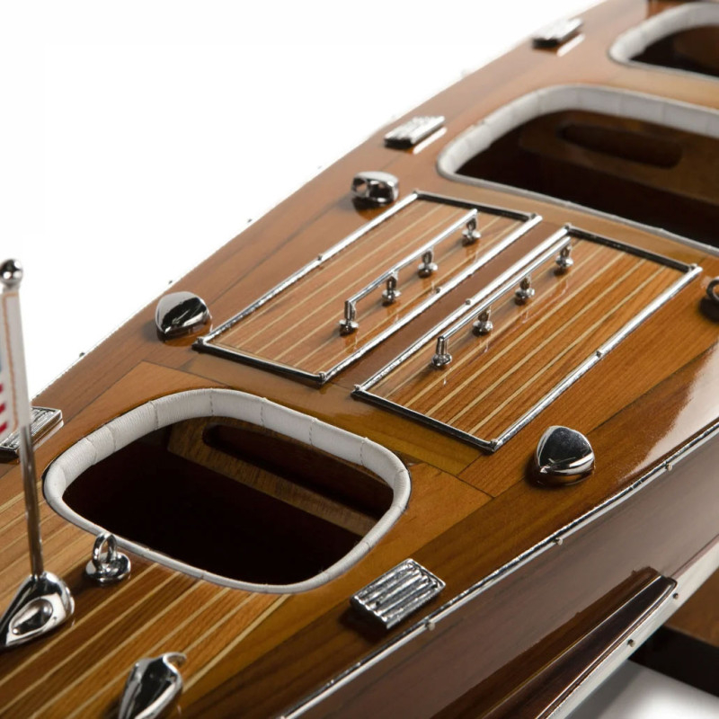 Triple Cockpit Boot Modell inspiriert von „Chris Craft“ 64 cm 1/12 Holz