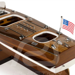 Triple Cockpit Boat Model inspired by "Chris Crafts" 64 cm 1/12 Wood