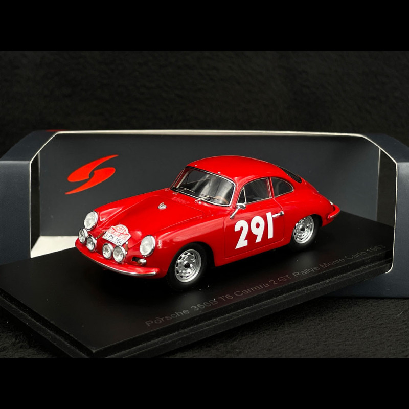 Miniature Spark 1/43 Porsche 356B T6 Carrera 2 GT #291, Rallye Monte-Carlo 1963