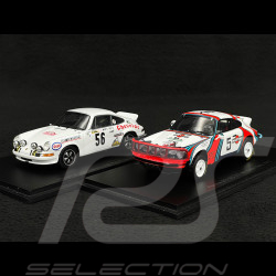 Duo Porsche 911 Carrera Classic Rally 1975 / 1978 1/43 Spark S4018-S6630