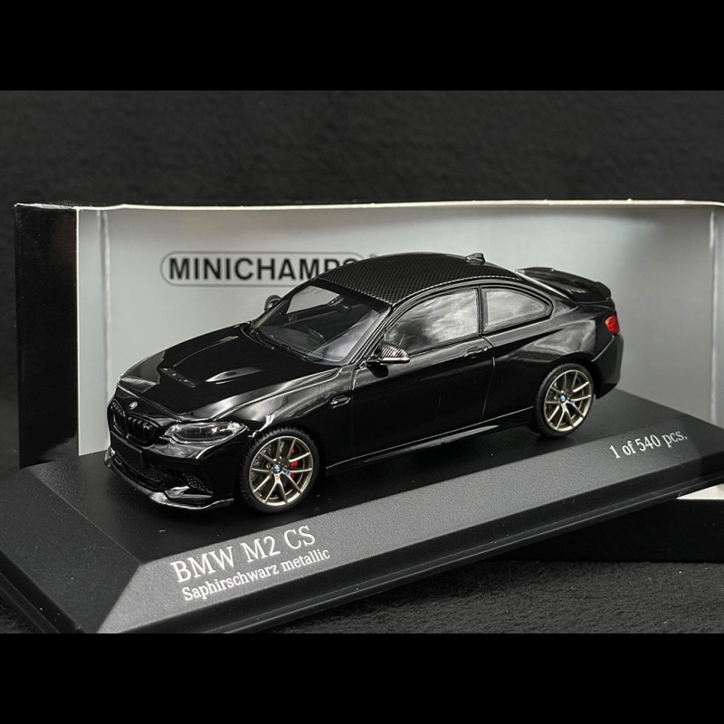 Minichamps 410021022 1:43 BMW M2 Cs-2020-Black with Black Wheels  Collectible Miniature Car