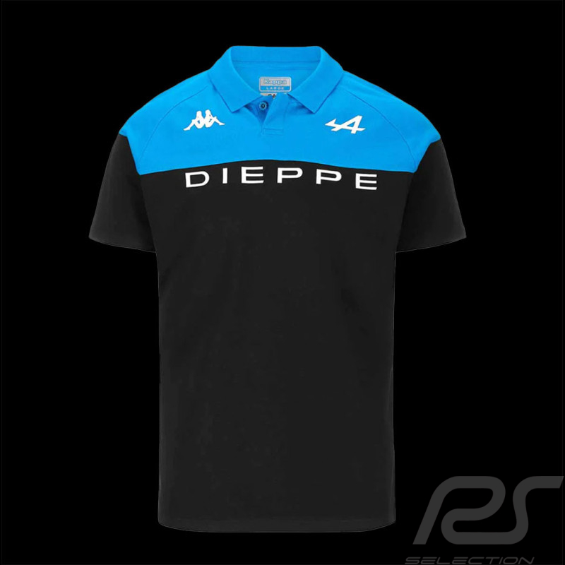 Alpine Polo-Shirt Dieppe F1 Team Ocon Gasly Kappa Blau / Schwarz 321L5WW - Herren