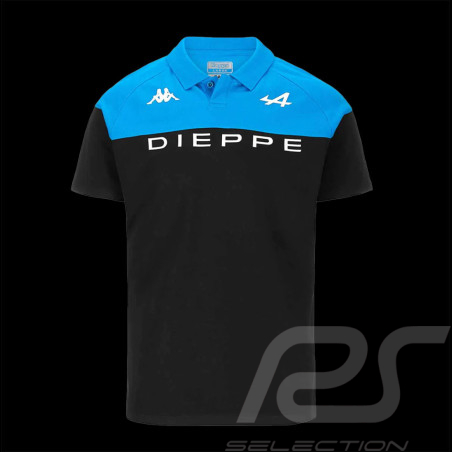 Alpine Polo-Shirt Dieppe F1 Team Ocon Gasly Kappa Blau / Schwarz 321L5WW - Herren