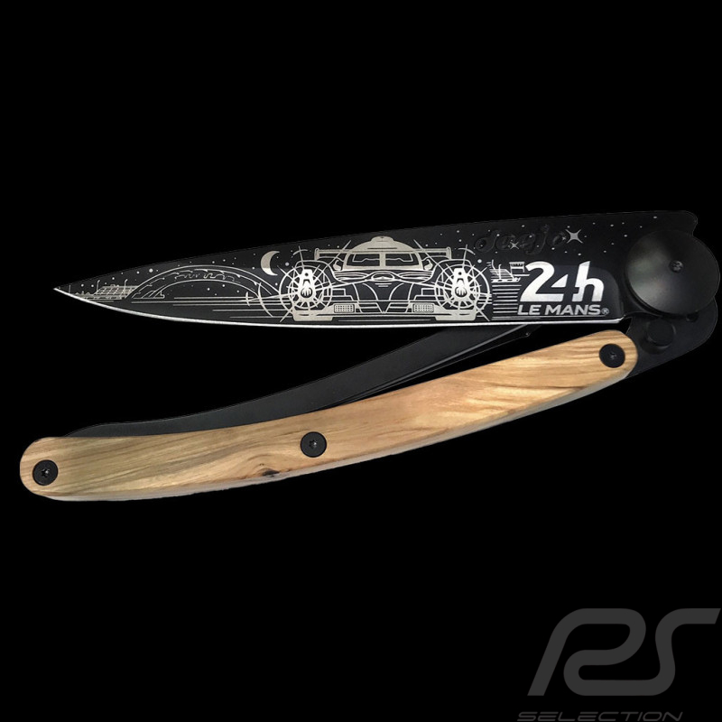 24h Le Mans Messer 100 Jahre Nachtausgabe Tattoo Titan Olivenholz Deejo DEE000762