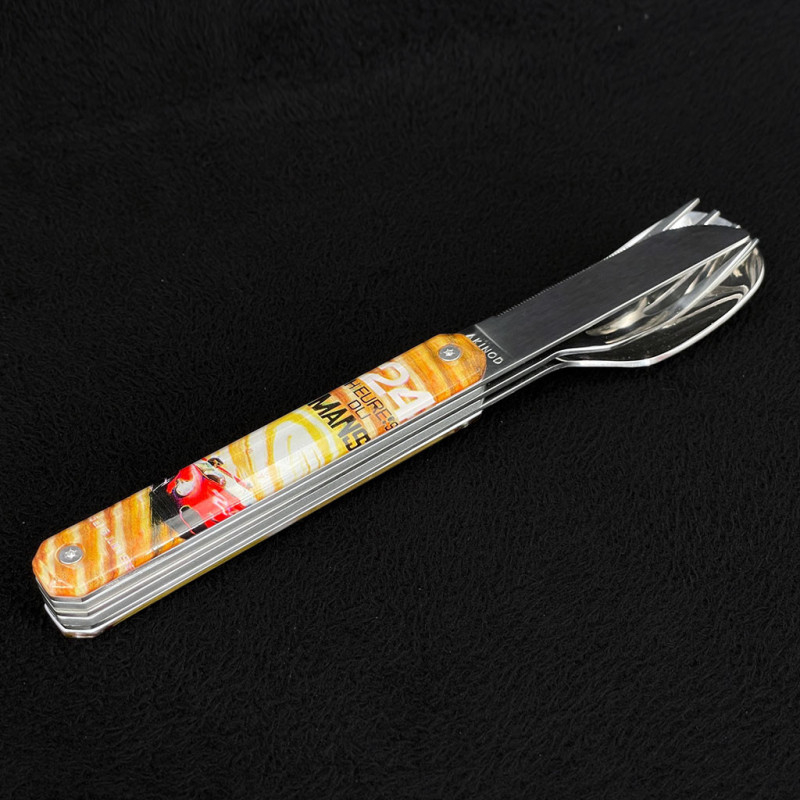 24h Le Mans Travel Cutlery set 1963 magnetic stainless steel Mirror Akinod  AKI000362