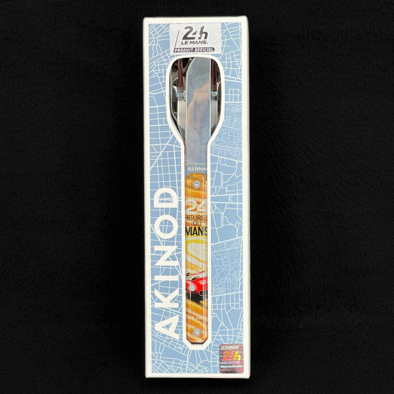 24h Le Mans Travel Cutlery set 1963 magnetic stainless steel Mirror Akinod  AKI000362