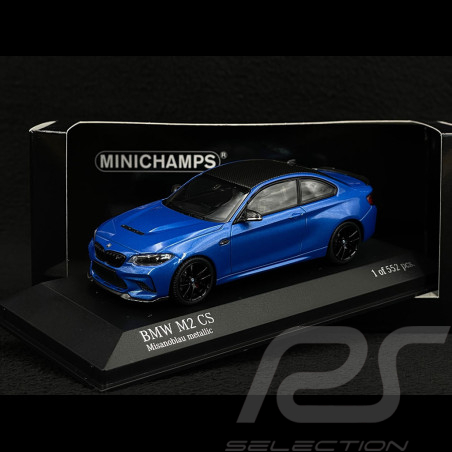 BMW M2 CS Type F87 2020 Bleu / Jantes noires 1/43 Minichamps 410021026